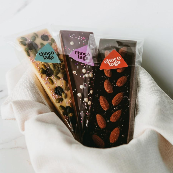 Tablette garnie de chocolat